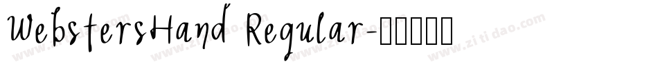 WebstersHand Regular字体转换